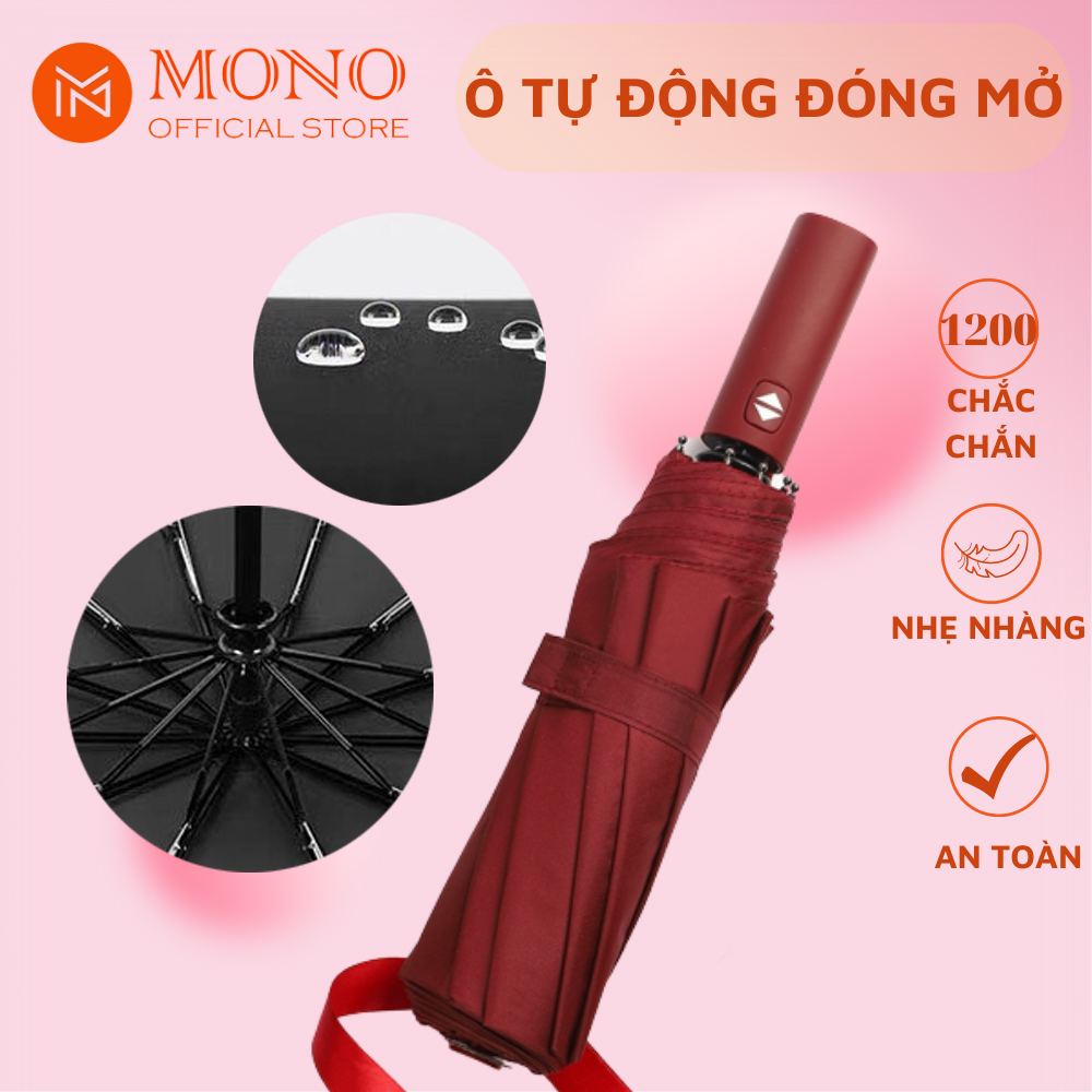 Ô tự động gấp gọn đóng mở 2 chiều, ô tự động thông minh chống tia uv