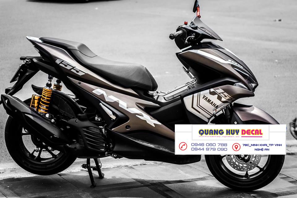 Tem trùm xe máy NVX độ xám chì thiết kế Yamaha racing sang trọng - chế tem  xe máy NVX thiết kế theo yêu cầu - Tem xe máy NVX rẻ đẹp