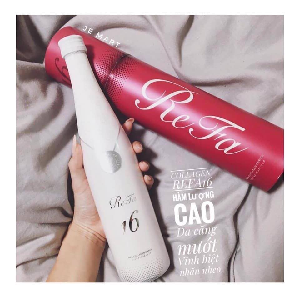 Nước uống đẹp da, chống lão hoá cấp tốc refa 16 - collagen refa enrich 480ml nhật bản - fullbox