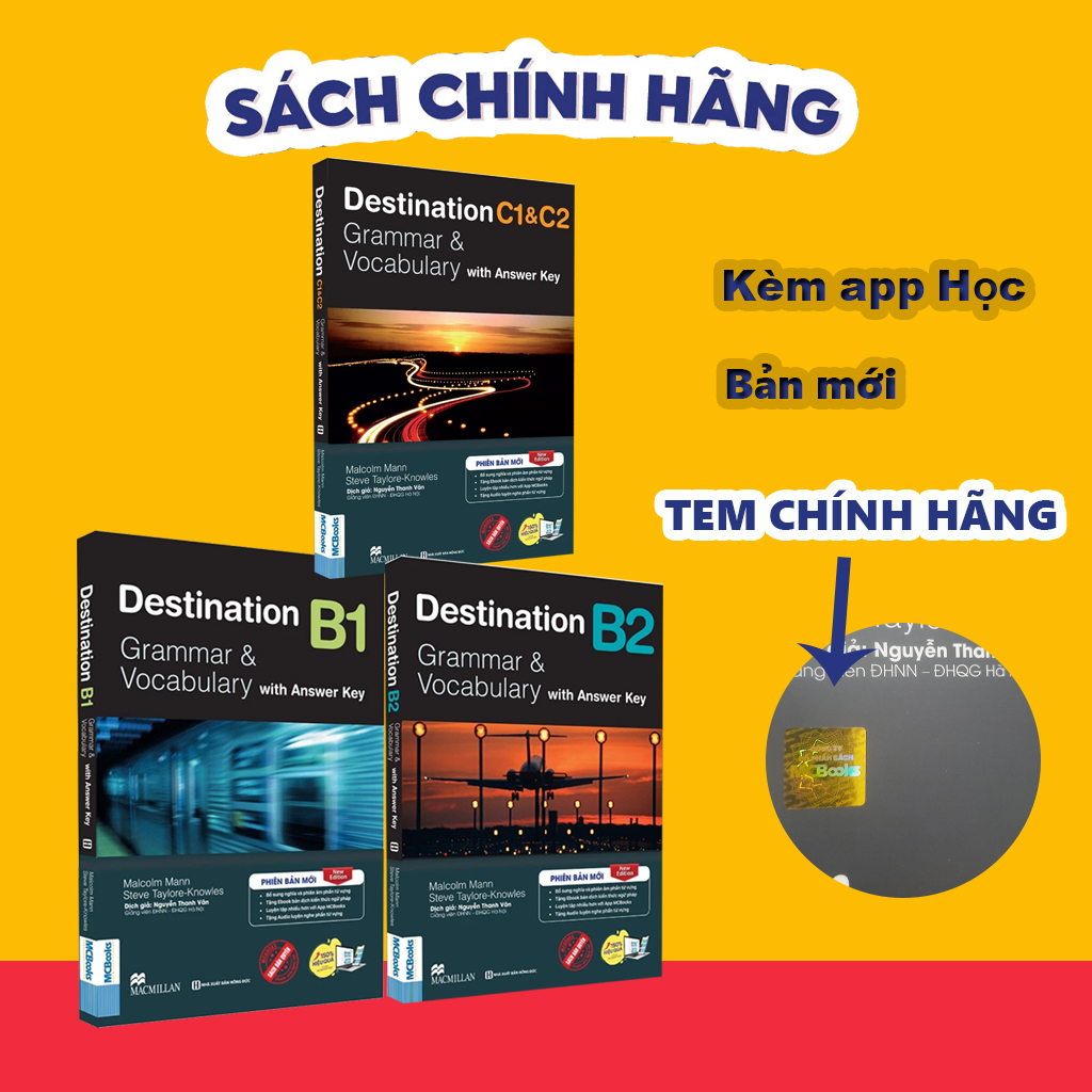 Sách Destination B1 & B2, C1 C2 Grammar and Vocabulary Kèm Đáp Án Lẻ/Combo - MCBOOKS - BẢN QUYỀN