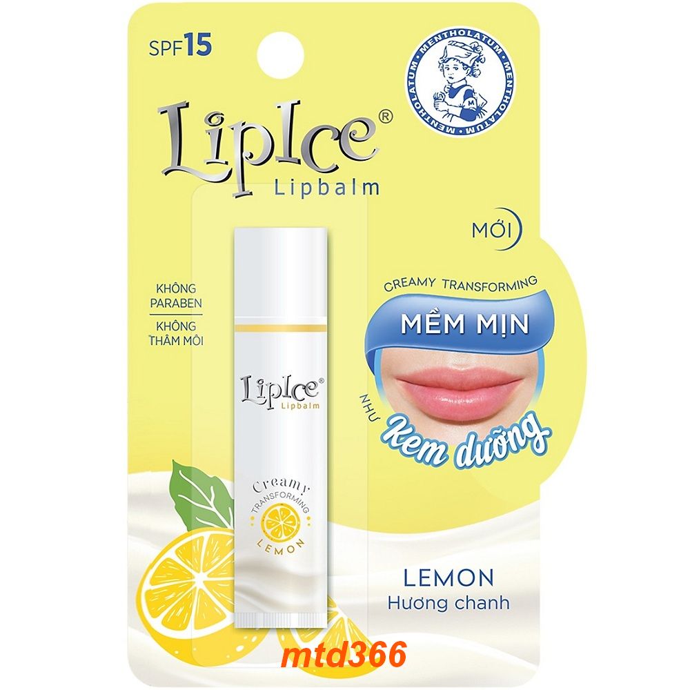 Son Dưỡng Hương Chanh Lipice Không Màu 4.3g Chính Hãng.