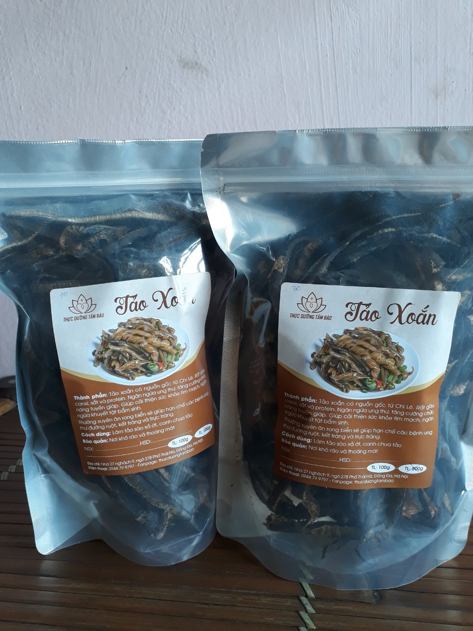Tảo xoắn sợi dài ngon, hàng chuẩn gói 500g