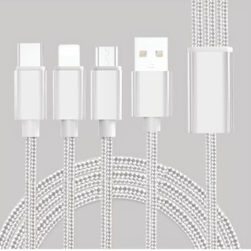 Cáp Sạc rút tròn đa năng 3 Đầu, 3 IN 1 SẠC NHANH,100cm Cáp sạc di động có thể thu,Dây cáp 3 trong 1 hỗ trợ sạc nhanh