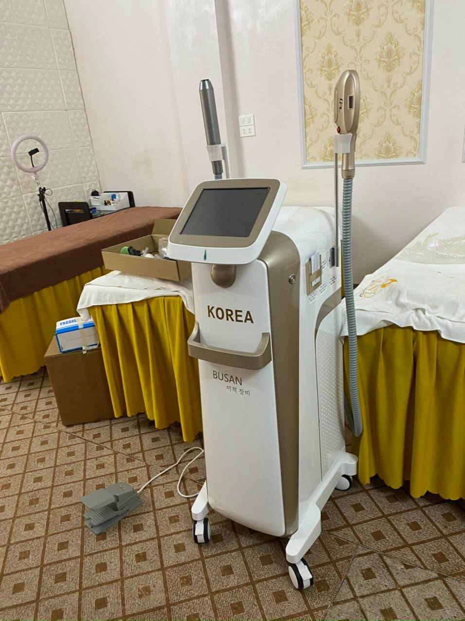 Máy triệt lông vĩnh viễn spa công nghệ cao Busan Korea 2in1 - Máy laser triệt lông cao cấp