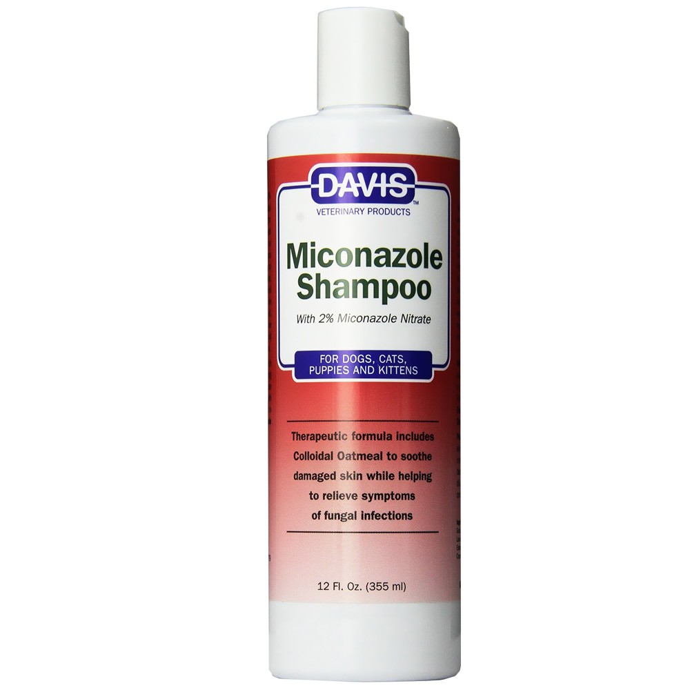 Dầu tắm giảm nấm viêm da chó mèo Davis Miconazole 355ml