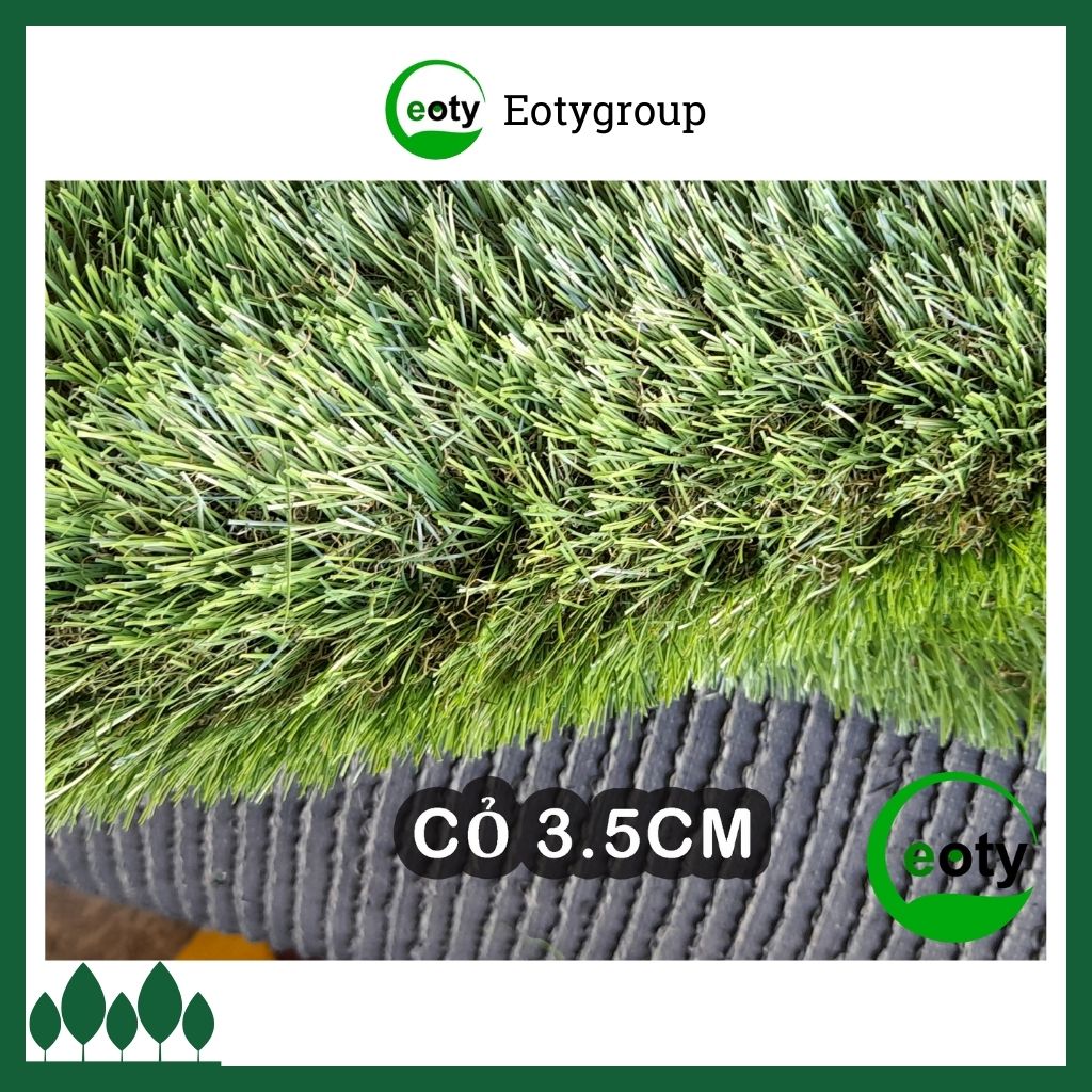 Thảm cỏ nhân tạo 3.5cm 1m2 Eotygroup - Thảm cỏ nhân tạo trang trí sân vườn, ban công, làm thảm lót sàn