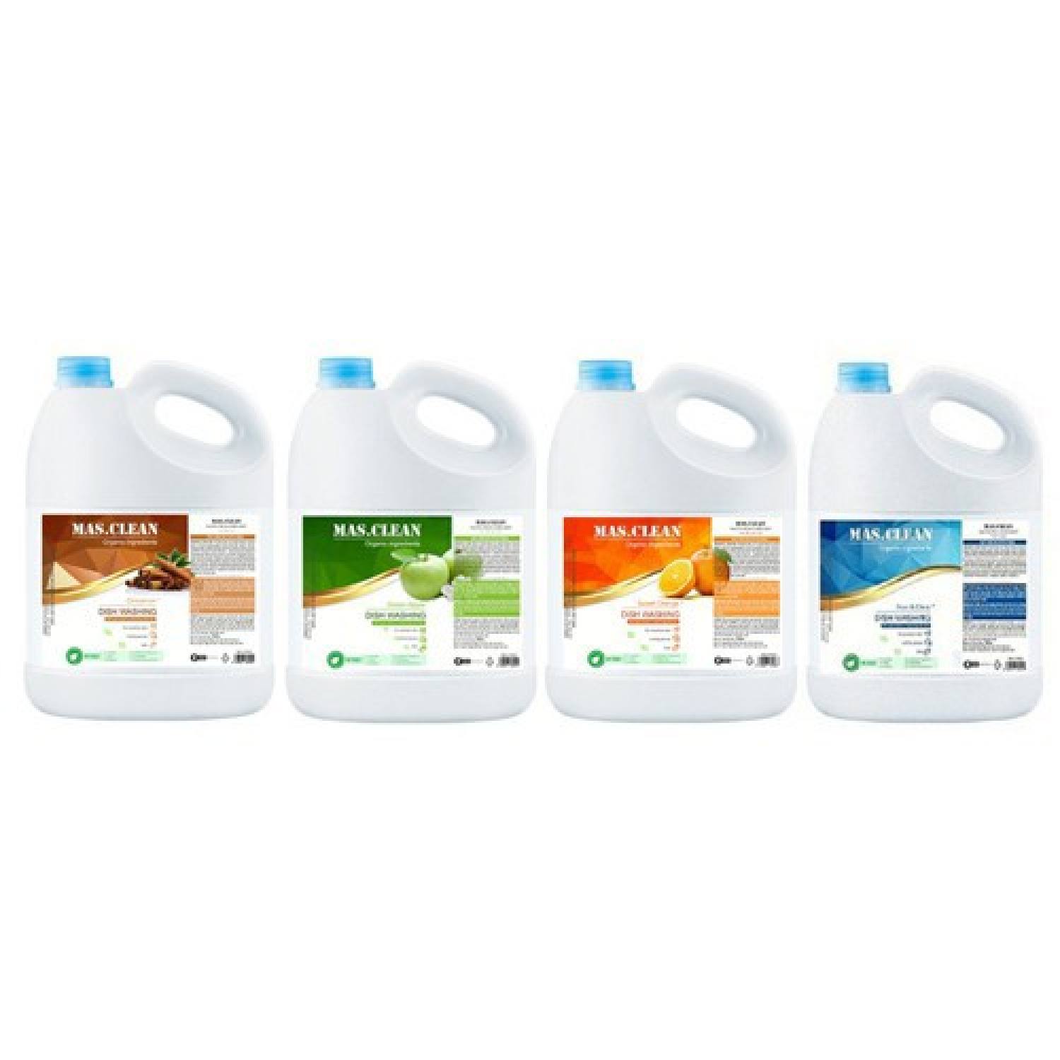 Nước rửa chén hữu cơ Mas.Clean can 3.8L tiết kiệm