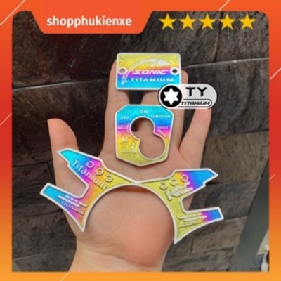 [HCM]Tem Titan Dán Nắp Dầu  Ổ Khoá  Chảng Ba Sonic Điện phân cực đẹp