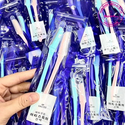Dao cạo chân mày Vacosi gói 2 cây