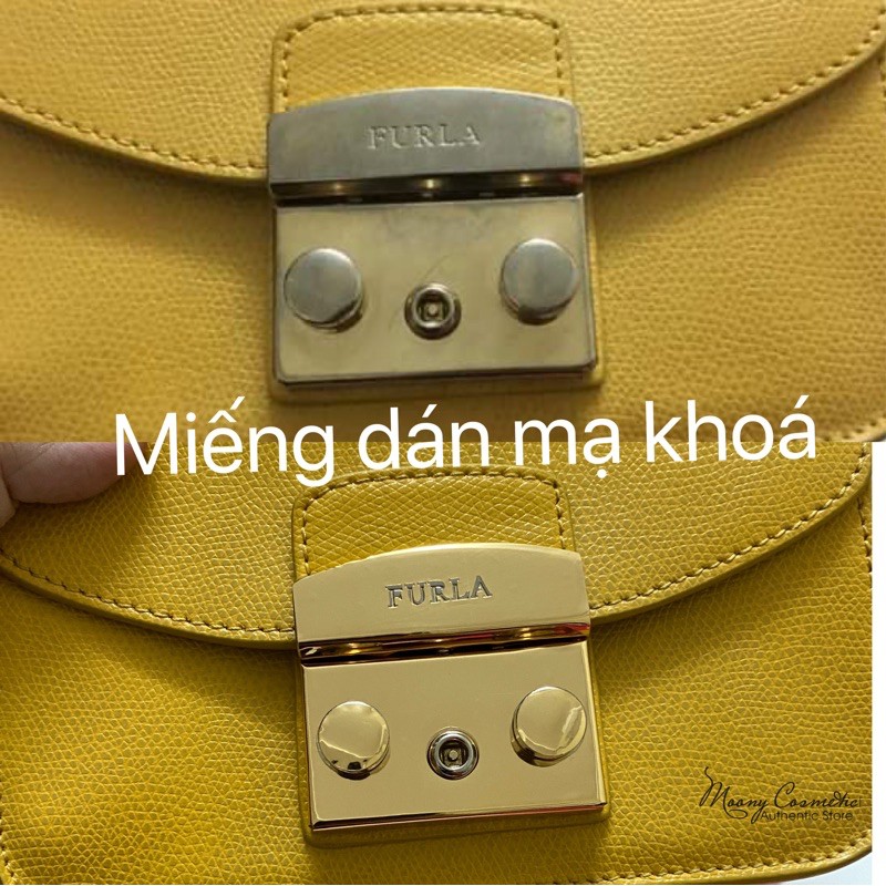 Miếng dán khoá túi Furla Metropolis mạ vàng siêu chi tiết