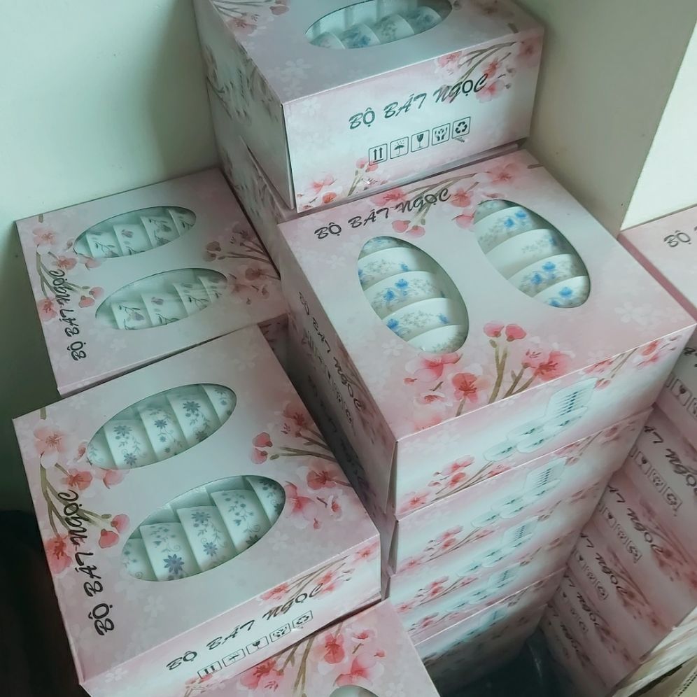 Bộ bát ngọc cao cấp nhiều kiểu dáng hoa văn mới