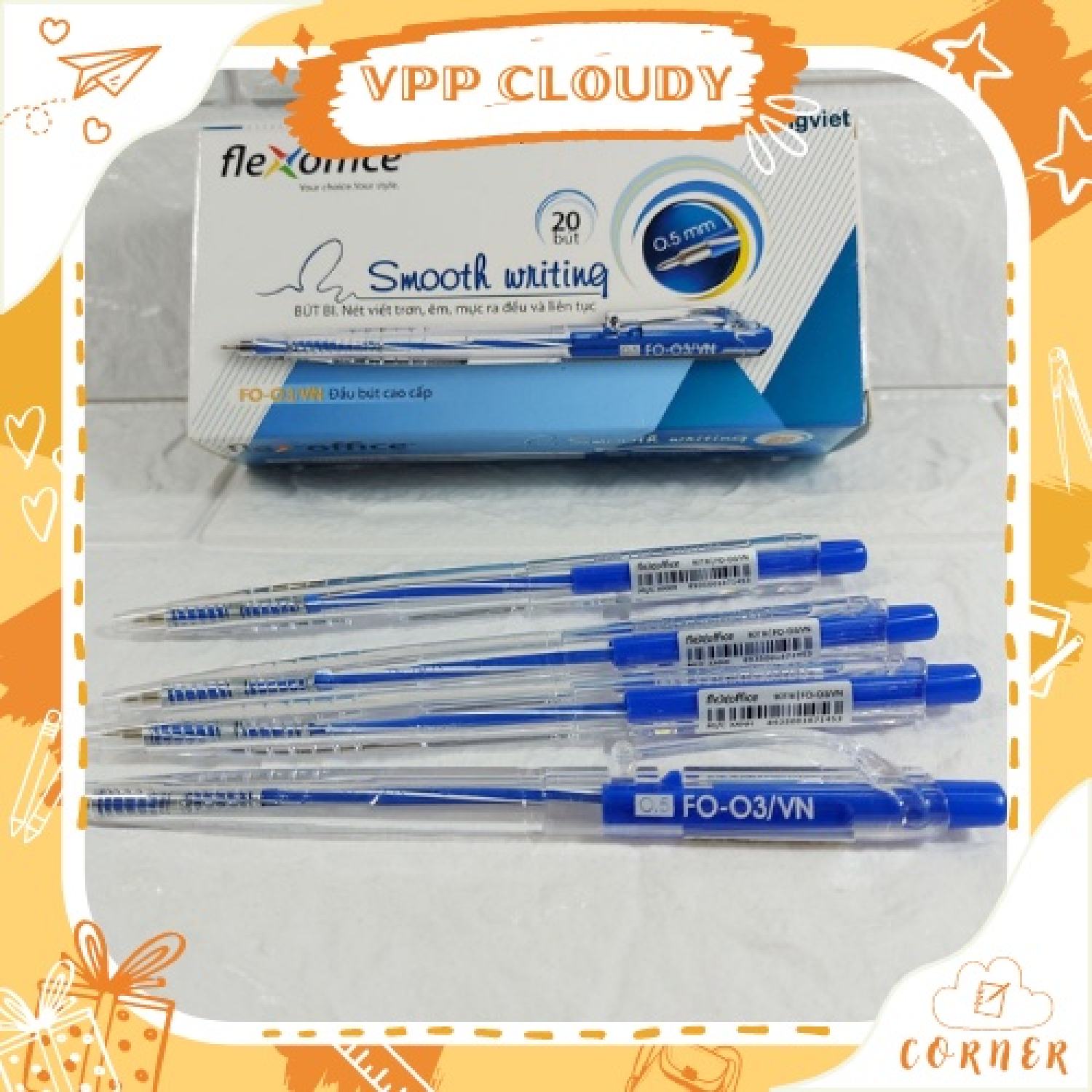 Hộp 20 cây bút bi thiên long flexoffice fo-03/vn 💖 𝑭𝑹𝑬𝑬𝑺𝑯𝑰𝑷 💖
