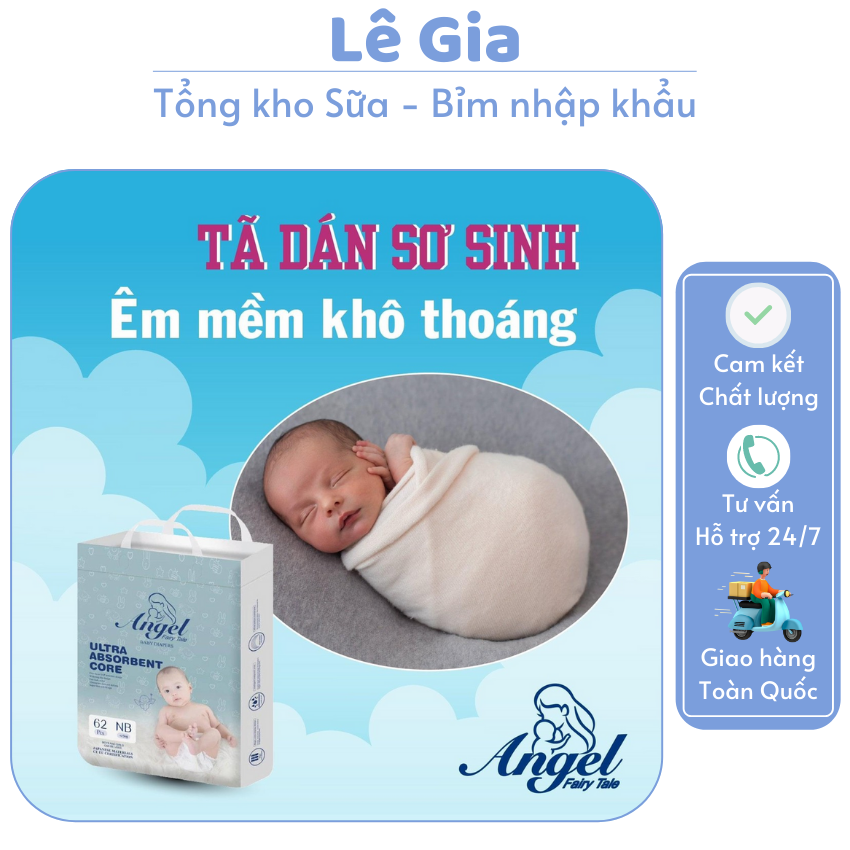 Bỉm Angel xanh tã bỉm quần công nghệ mới cải tiến hơn, cho chất lượng vượt trội, mềm mại khô thoáng, tã, bỉm, tã dùng một lần, tã vải cho bé, bỉm cho bé