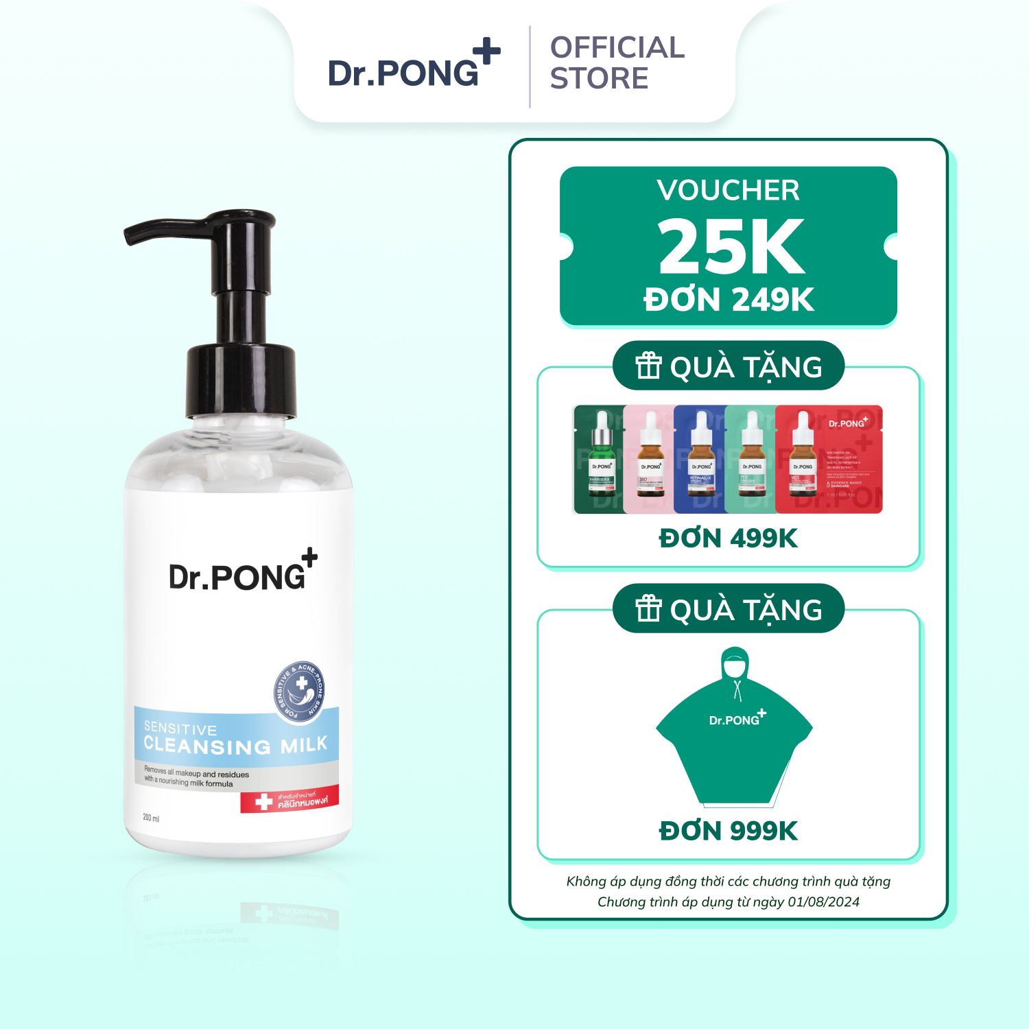 Sữa tẩy trang dịu nhẹ dr.pong cleasing milk 200ml
