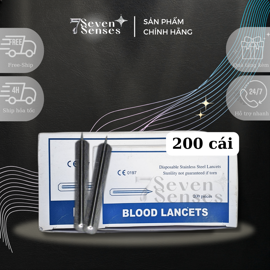 200 kim lancets lấy máu | kim nặn mụn | kim lễ mụn | kim lancets