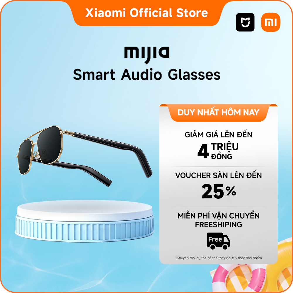 Mắt Kính Mijia Audio Thông Minh, kết hợp tai nghe Bluetooth, Ghi âm, Trợ lý ảo IOS/Android, Kết nối hai thiết bị, Chống nước IP54