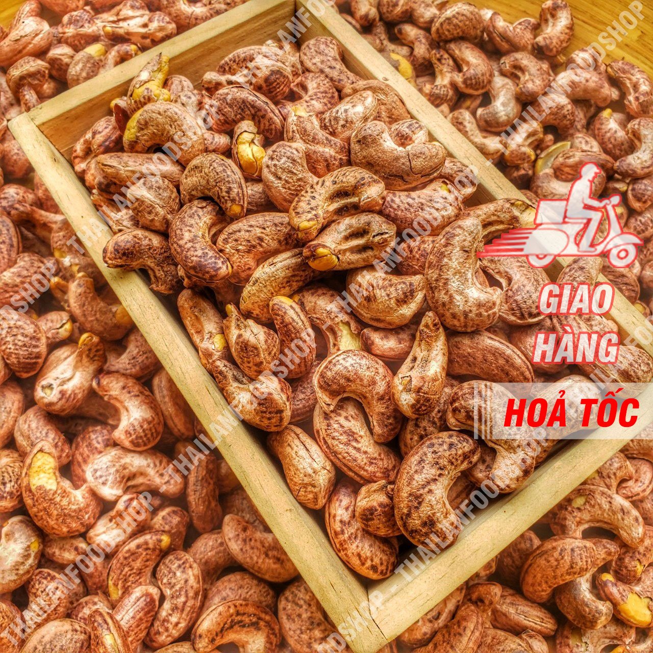 Hạt Điều Rang Muối - Nguyên Hạt Vỏ Lụa - Lon 500gr