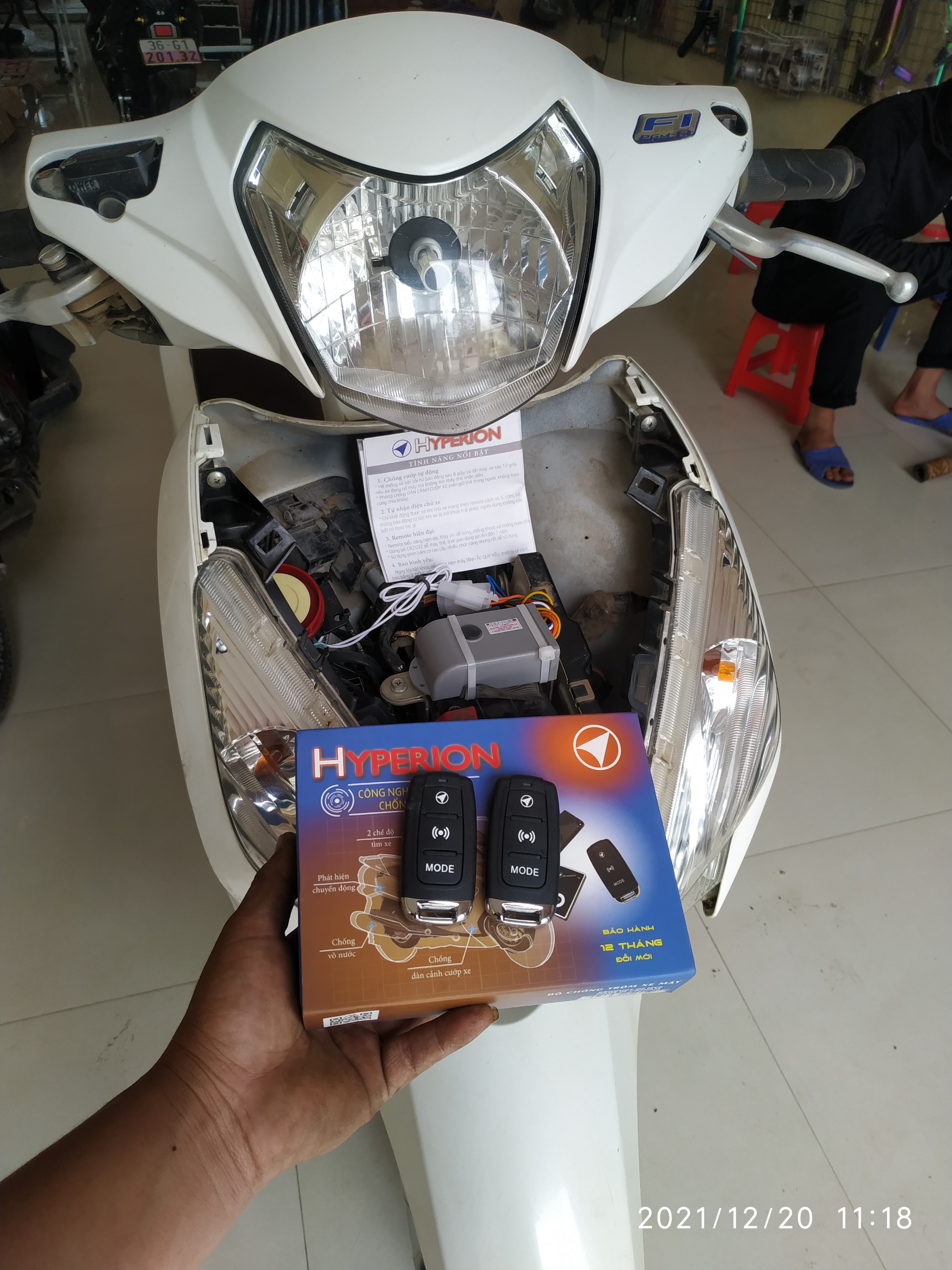 Chống Trộm Xe Máy Hyperion nhận diện chủ xe 2023