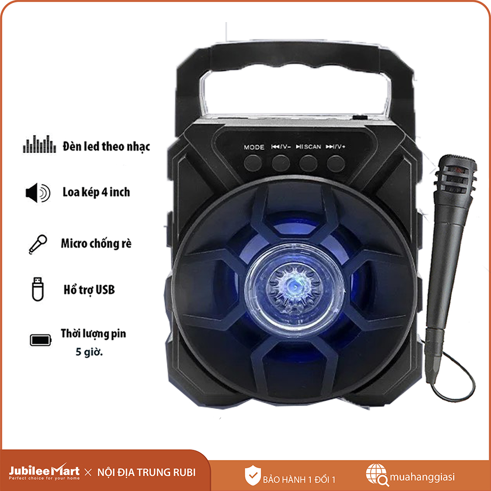 [ SIÊU SALE ] Loa bluetooth JM 108 âm bass trầm ấm dung lượng pin lớn 1600mAh nghe nhạc bằng thẻ nhớ TF AUX 3.5mm, Loa Cầm Tay Không Dây Nghe Nhạc Cực Hay, Bass Cực Đỉnh - BẢO HÀNH 1 ĐỔI 1