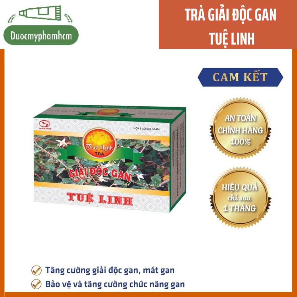 Trà Giải độc gan Tuệ Linh 5 gói - - Giải độc và bảo vệ gan, hỗ trợ viêm gan virus, men gan cao