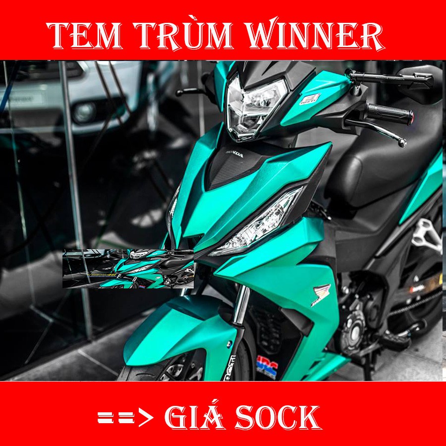 Tem trùm xe winner xanh ngọc  chế đẹp- Tem dán xe máy winner thiết kế theo yêu cầu - tem xe winner xanh ngọc độ chế đẹp và rẻ chất