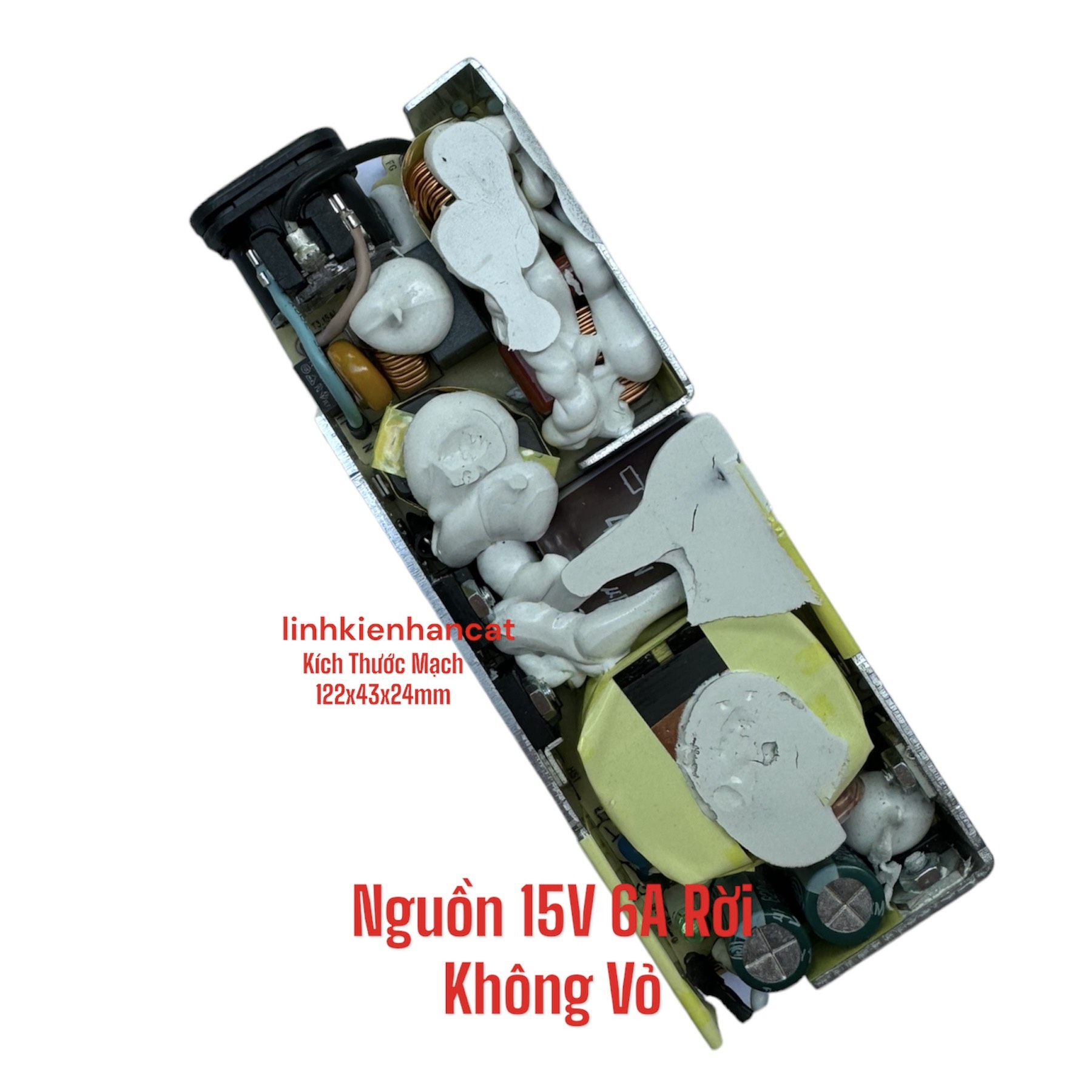 Nguồn 15v 6a rời không vỏ