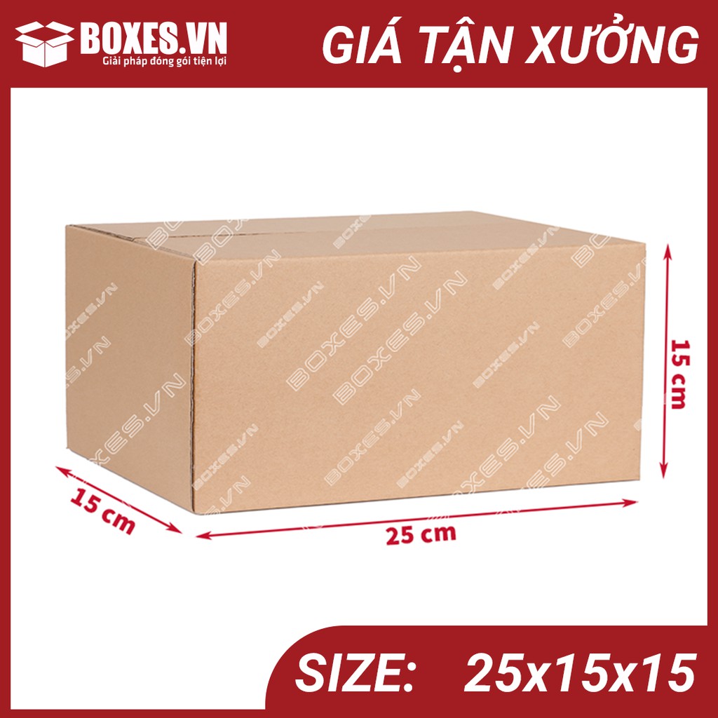 25x15x15 Combo 100 hộp carton Boxes đóng gói hàng giá tại xưởng