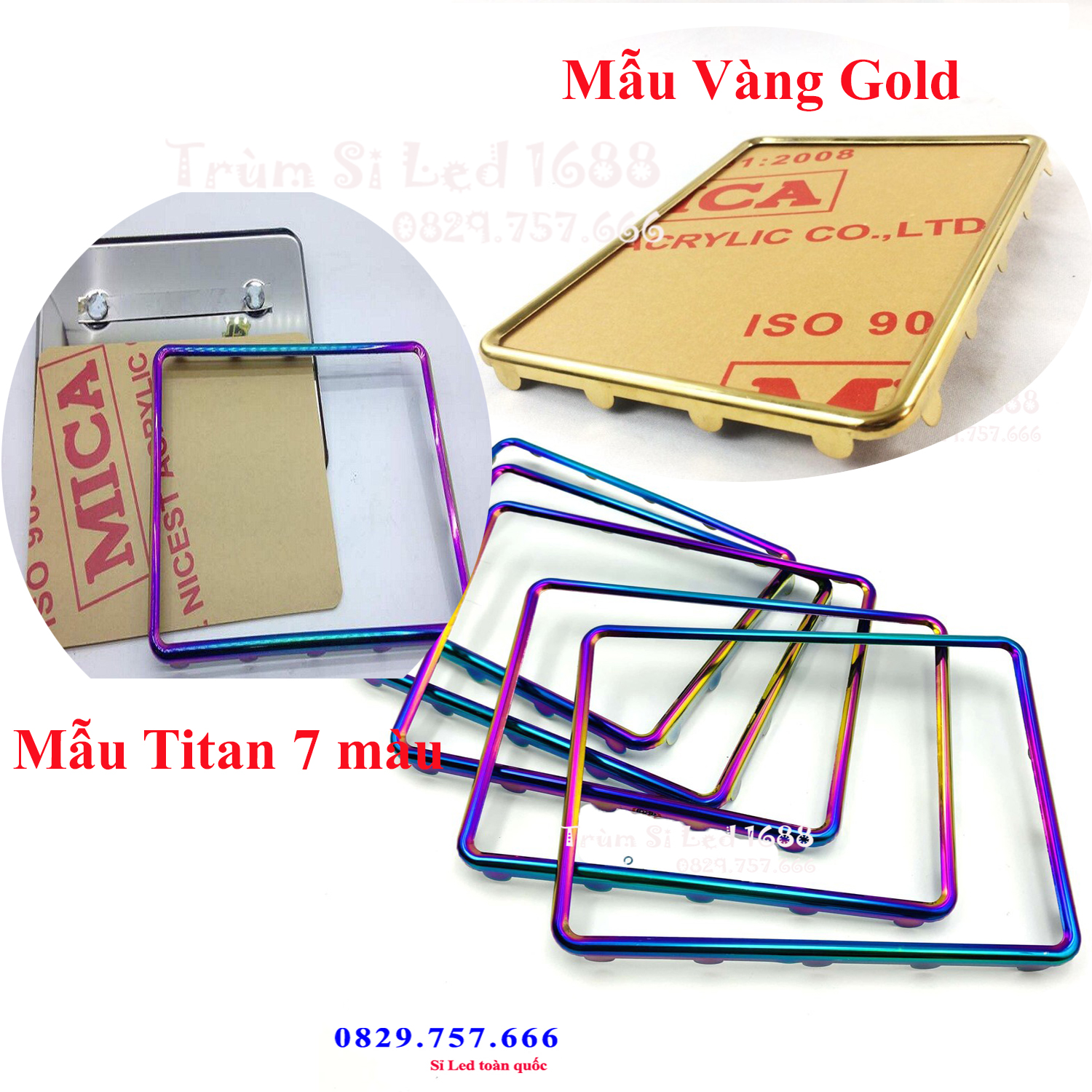 [ TẶNG MICA ] Ốp Viền Biển Số Xe Titan