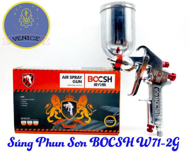 Súng phun sơn bocsh w71-2g - hàng chính hãng - bảo hành 12 tháng