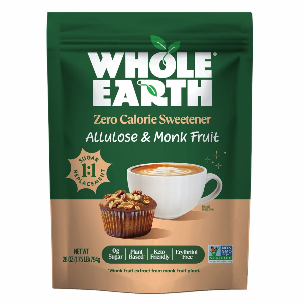 (U.S.A)ĐƯỜNG ĂN KIÊNG WHOLE EARTH ALLULOSE & MONK FRUIT TÚI 794g