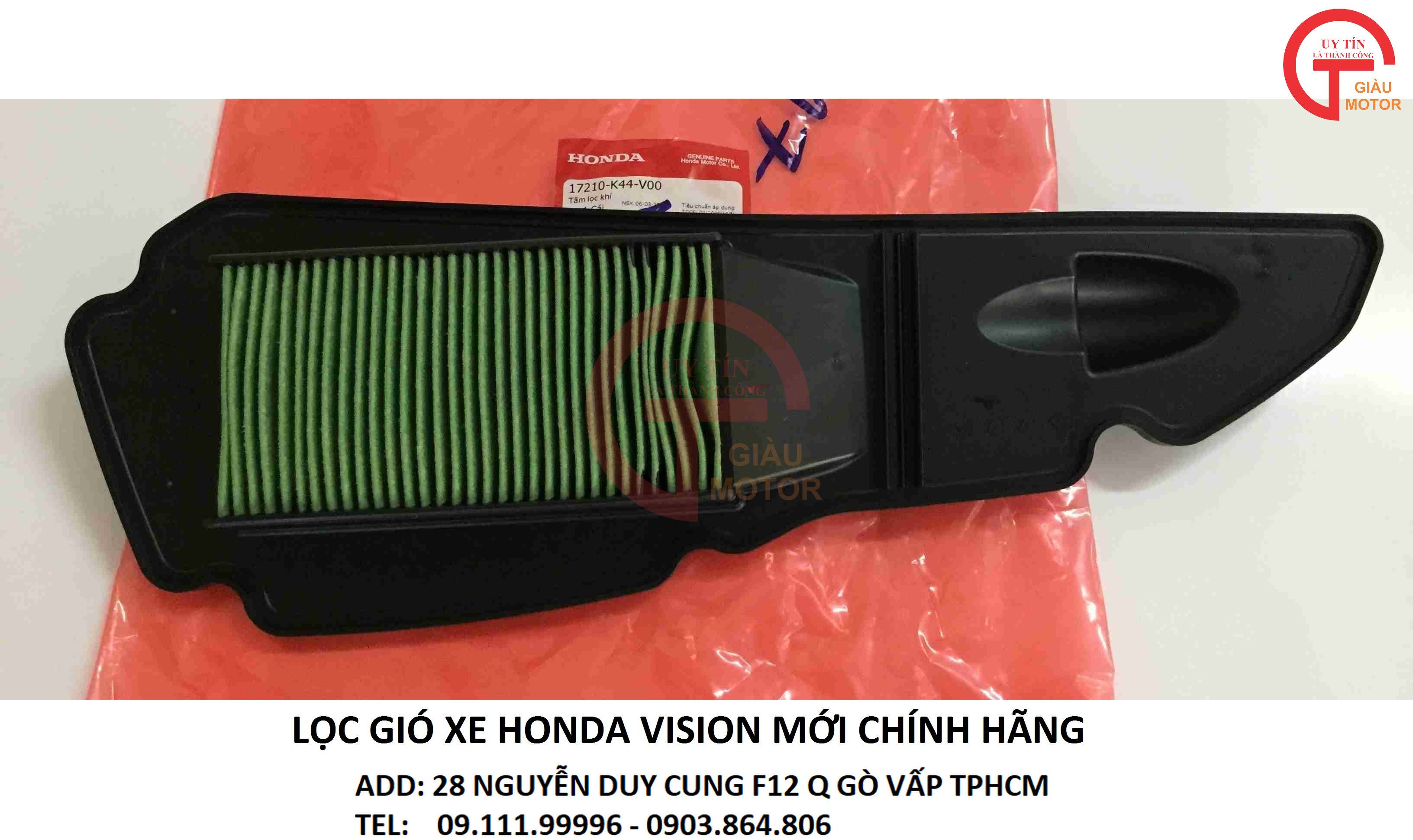 Lọc gió xe honda vision mới chính hãng