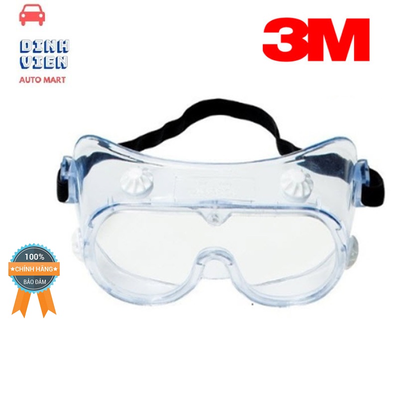 [HCM][ CAO CẤP] Kính bảo hộ chống hóa chất 3M 334 Splash Safety Goggles Anti-Fog Lens DV AUTO MART