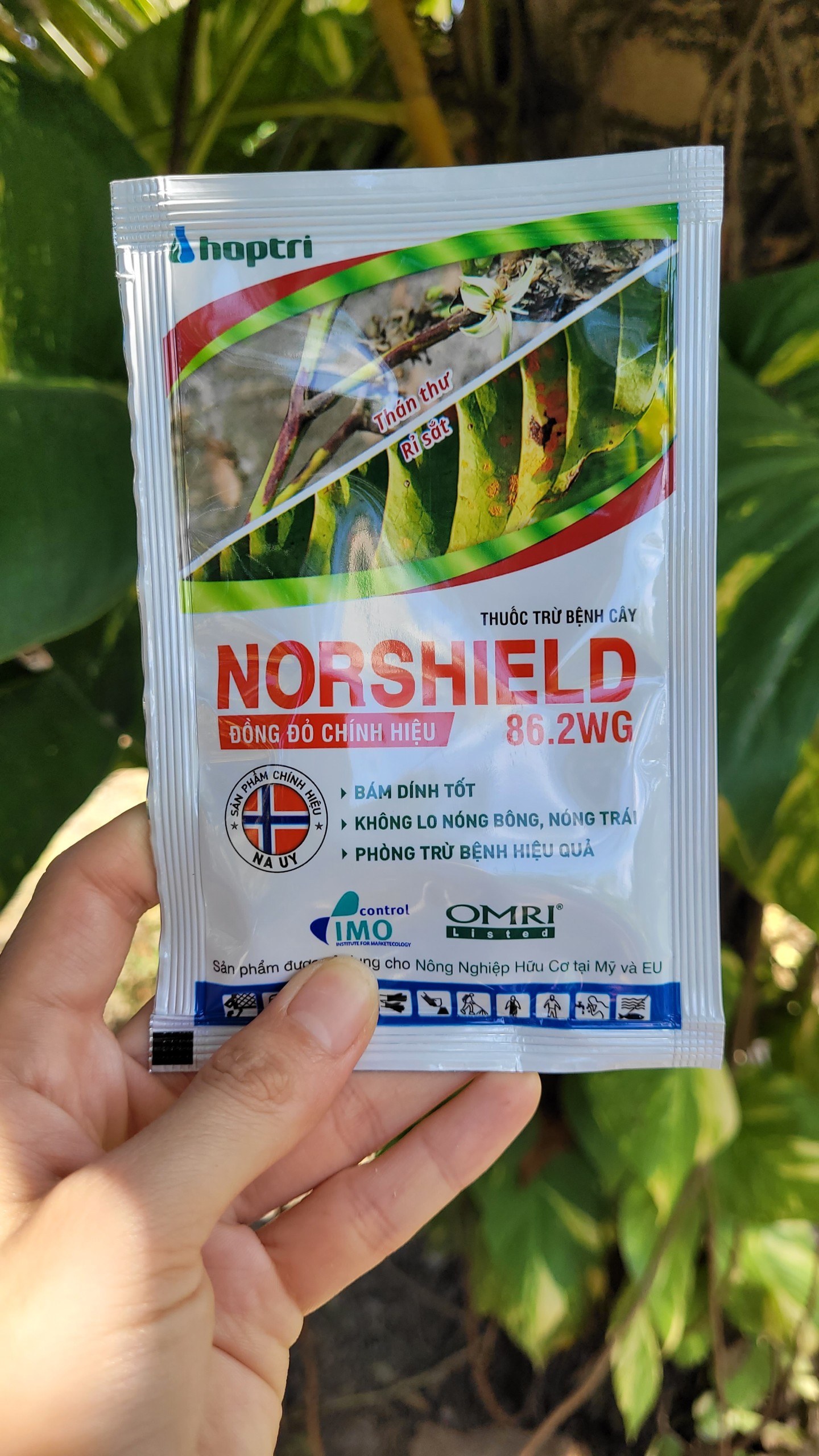 [TRUNG THIEN THINH] Thuốc trừ nấm bệnh NORSHIELD 86.2WG đồng đỏ chính hiệu, không nóng bông, trái trừ rỉ sắt, thán thư,ghẻ loét gói 50g_VTNN TRUNG THIEN THINH