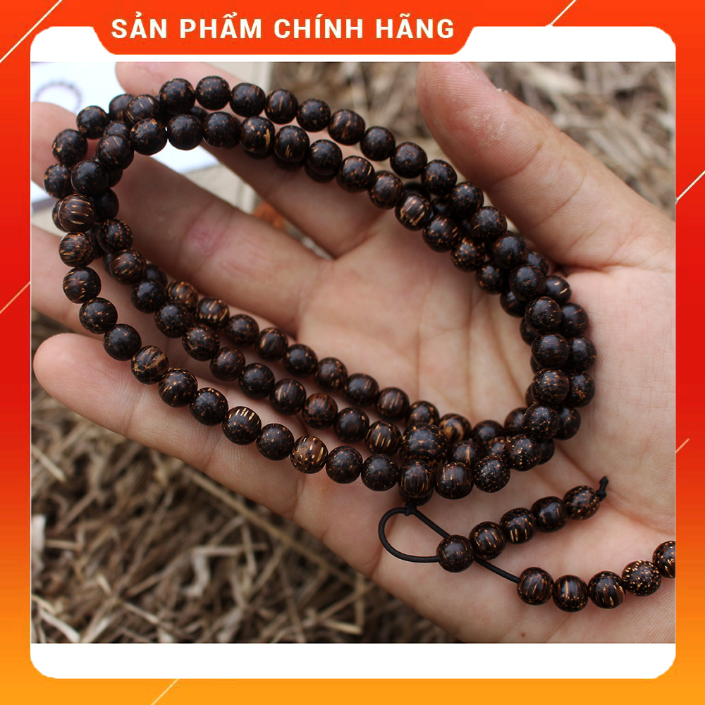 Chuỗi tràng 108 hạt gỗ Mun Sao, tràng hạt tụng kinh Phật Giáo