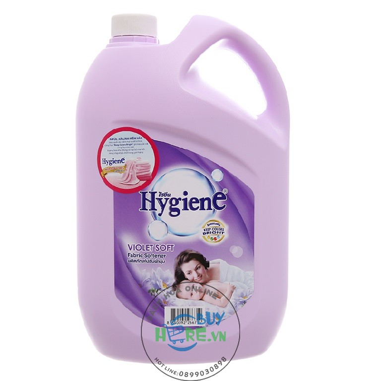 Nước xả vải hygiene thái lan 3500 ml tím violet soft - hàng thái