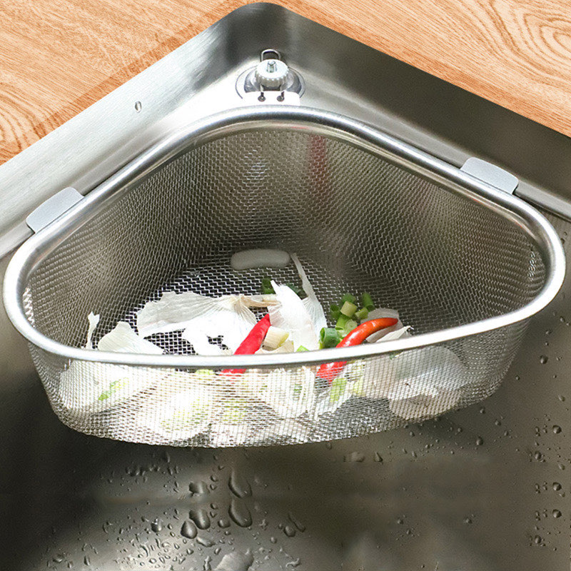 Rổ lọc rác, thức ăn thừa bồn rửa chén inox - giỏ đựng dụng cụ bồn rửa bát - ngăn tắc bồn rửa chén bát