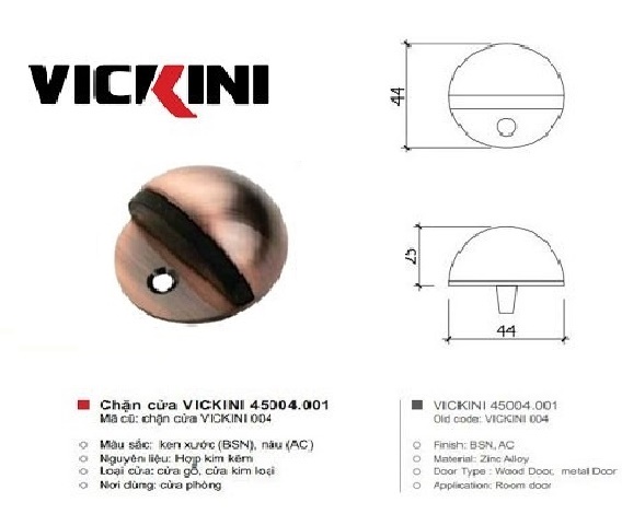Chặn cửa bán nguyệt-vickini ,chặn cửa đi