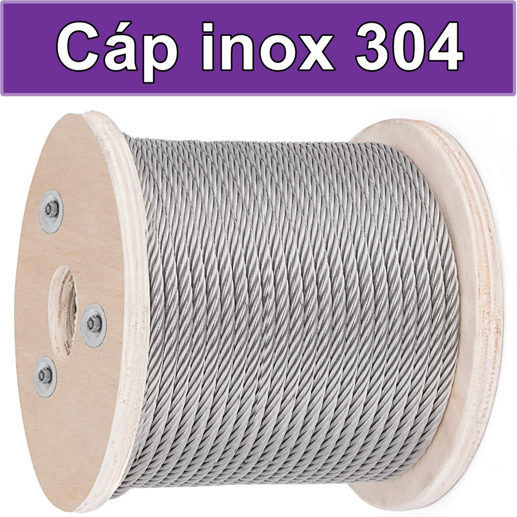 50 mét Cáp lụa mịn inox 304 3mm hàng cao cấp cáp thép THÁI BÌNH VINA