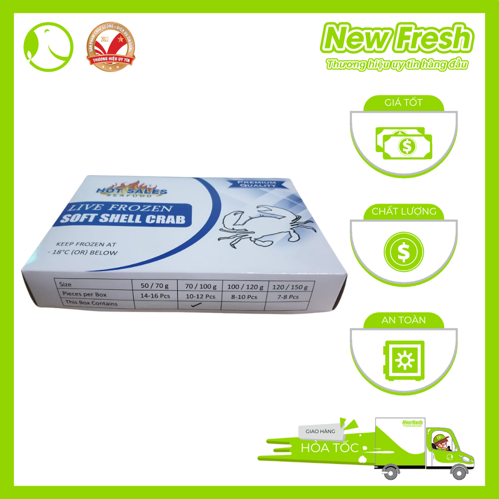 [HỎA TỐC HCM] Cua Lột Myanmar mềm, béo - Túi 1Kg (8-10 con)