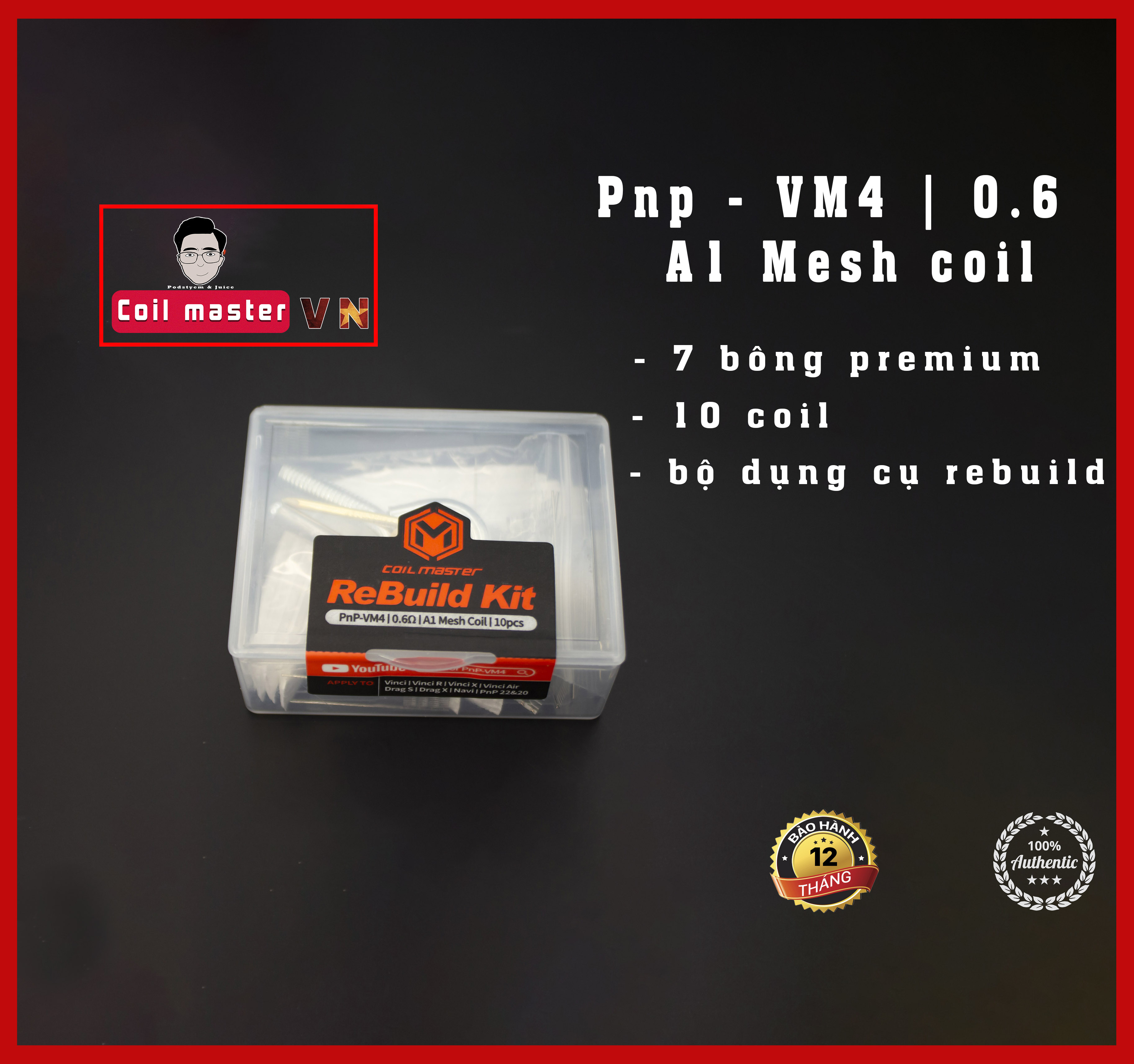 Bộ rebuild kit đủ số ohm từ 0.15 - 0.8 ohm - bông premium
