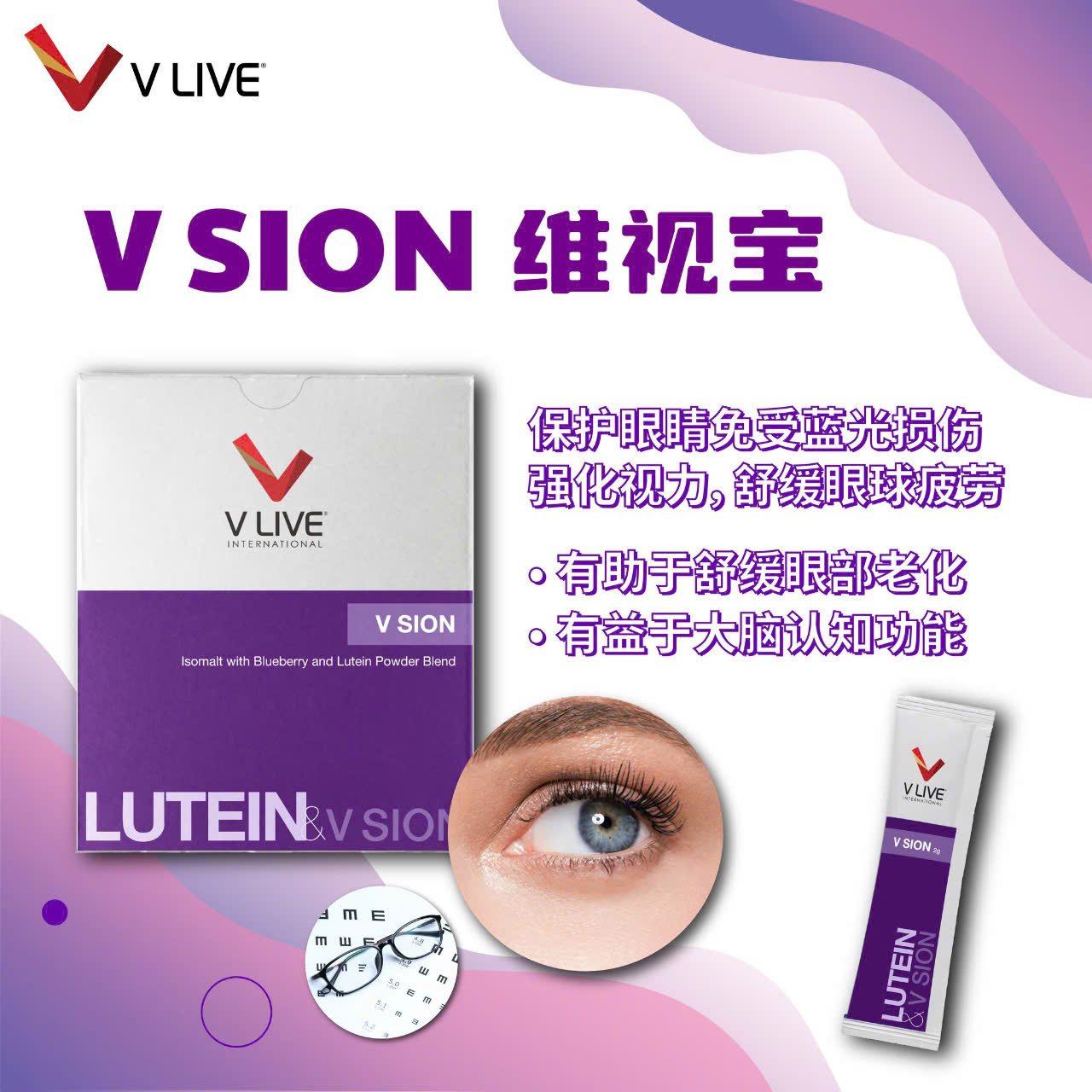 VSION LUTEIN VLIVE INTERNATIONAL KHỎE ĐÔI MẮT GIÚP TĂNG CƯỜNG THỊ LỰC