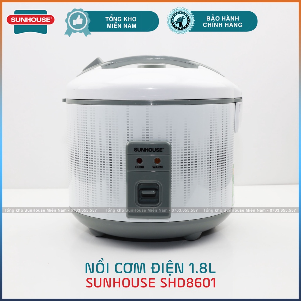 Nồi cơm điện đa năng 1.8l sunhouse shd8601 - nồi cơm điện sunhouse nắp gài