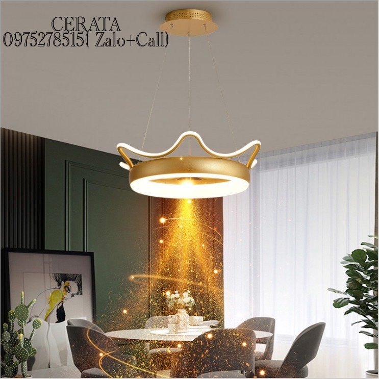 Đèn Thả Trang Trí Vương Miện Sử Dụng Để Trang Trí Phòng Ngủ, Phòng Bếp, Phòng Khách SHOWROOM Cực Đẹp ( Bảo Hành 3 Năm)