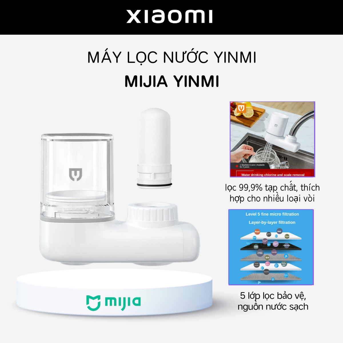 Yinmi Máy Lọc Nước Vòi Nước Uống Trực Tiếp Gia Dụng Máy Lọc Nước Miệng Nhà Bếp Máy Lọc Nước Máy Lọc Nước