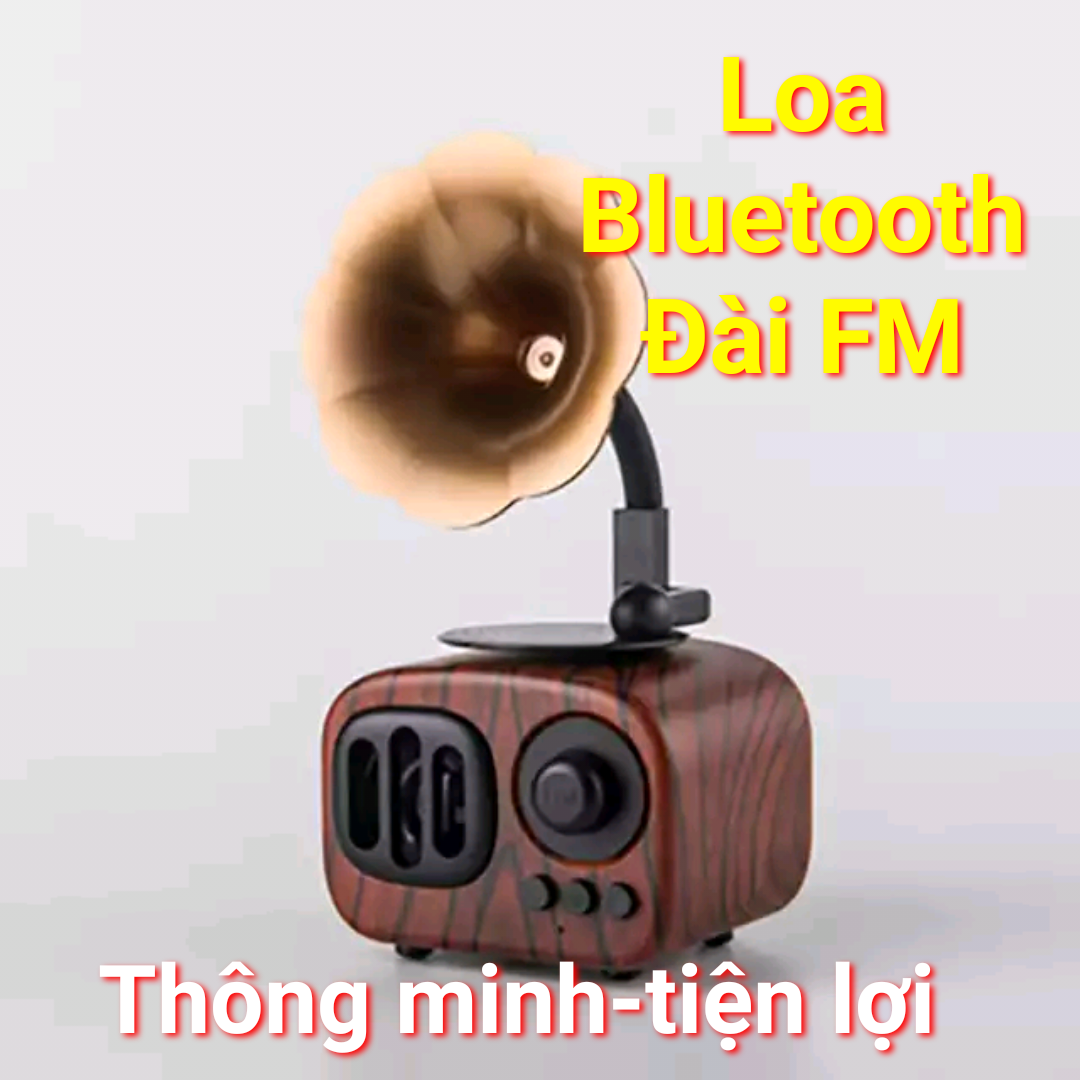 Loa AS-90 thiết kế Cổ điển Thông minh có Bluetooth FM dễ dàng sử dụng