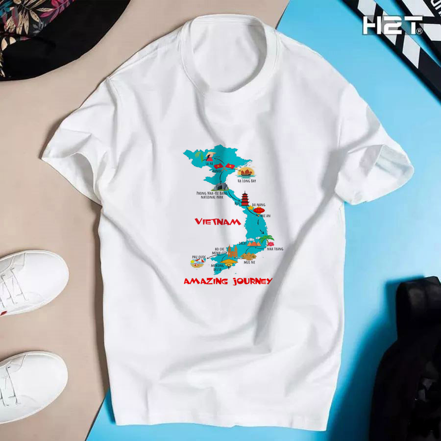 Áo thun tay lỡ unisex form rộng VIỆT NAM TUYỆT VỜI trắng đen ( TAY NGẮN IB) - 2