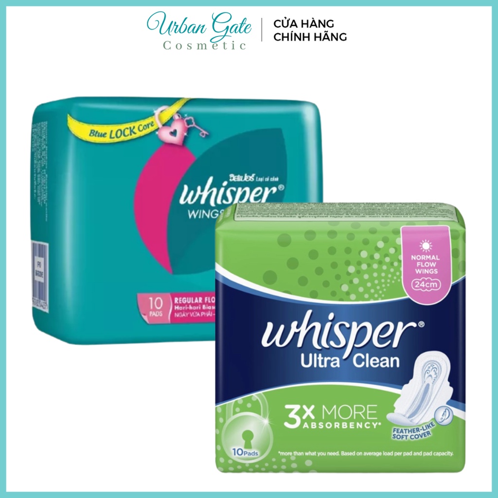 Daily sanitary napkins whisper winged thick 10 pieces BVS day whisper slim