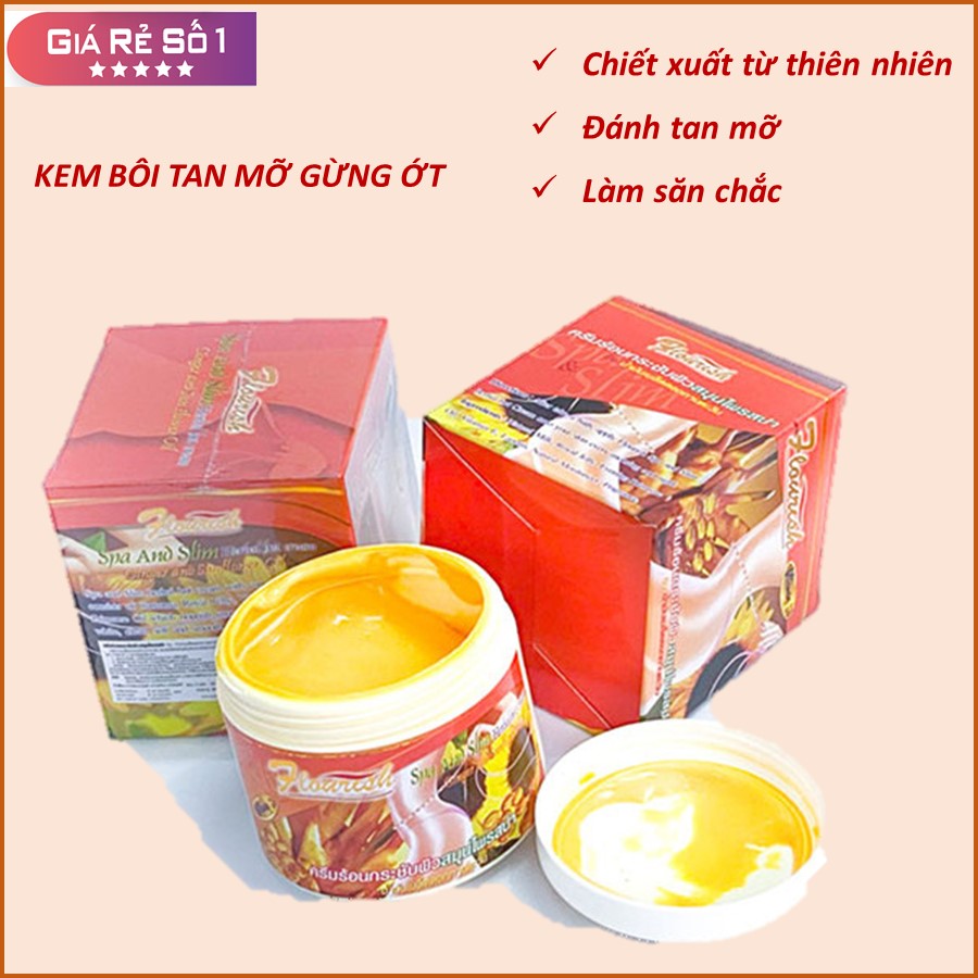 Kem tan mỡ bụng gừng ớt 500ml giúp đánh tan mỡ hiệu quả, kem bôi tan mỡ giảm béo, kem massage tan mỡ sau sinh