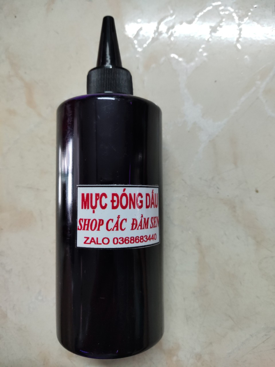 Mực đóng dấu trên giấy văn phòng chai 350ml-Mực gốc nước