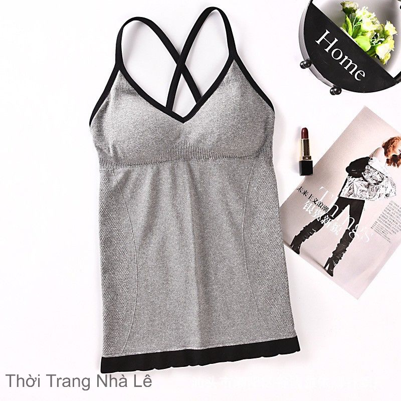 [HCM]Áo Bra Gân Len Tâm Dáng Dài Bra 2 Dây Đan Chéo Lưng Sành Điệu